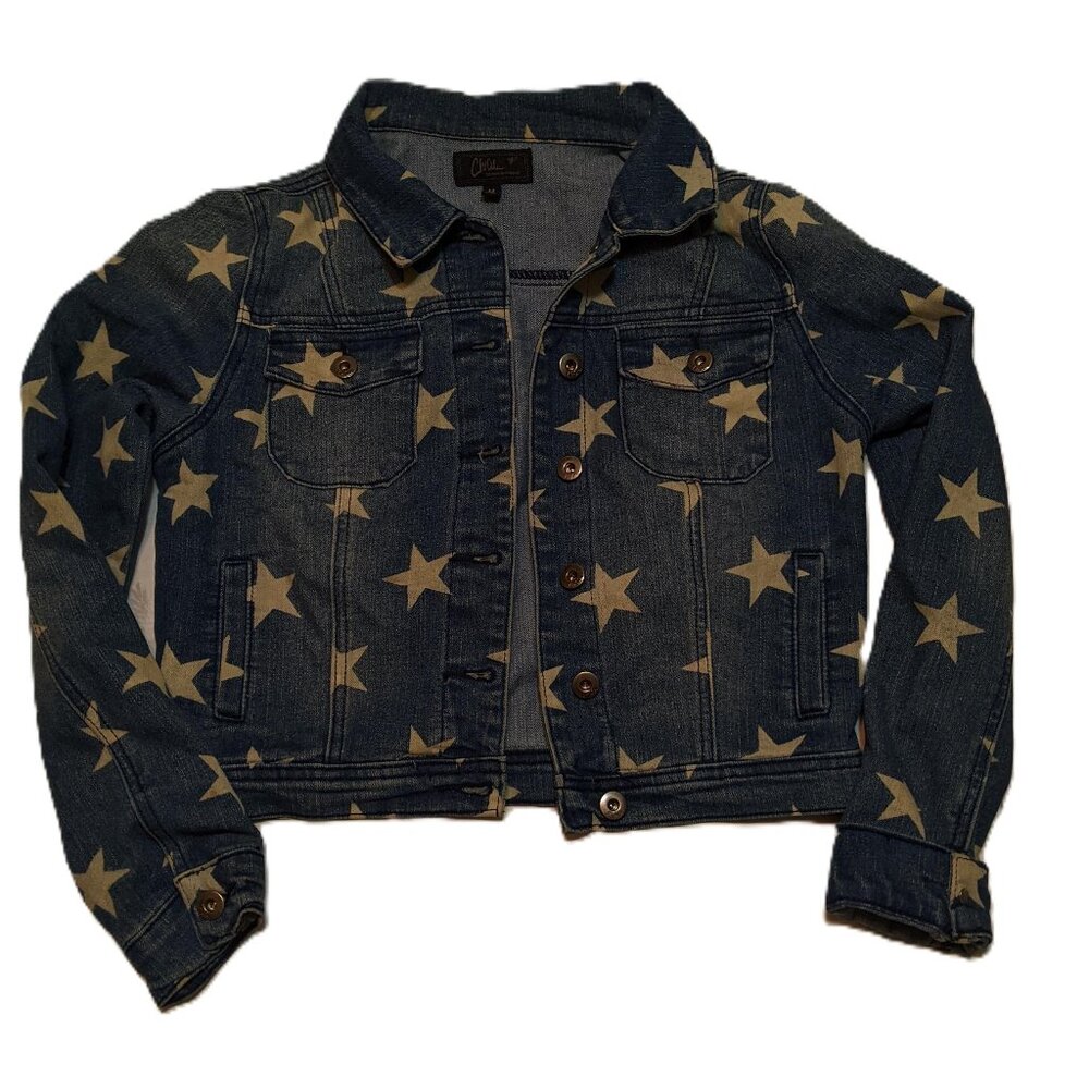 Chiole Denim Architect Cropped Jacket Girls Size M